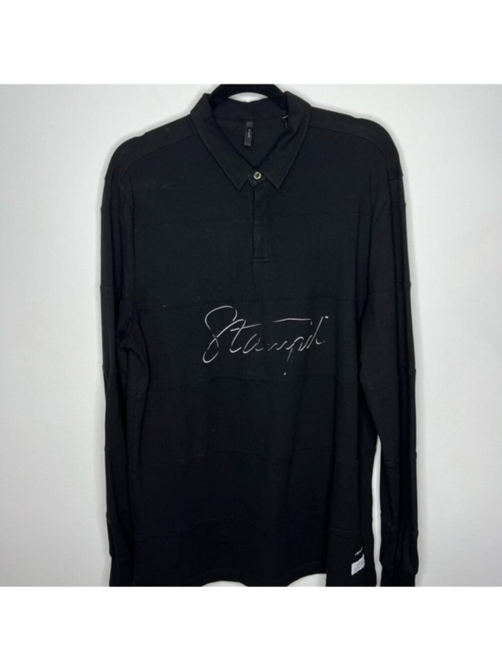 STAMPD Sail Long-sleeve Polo Black Men’s Medium